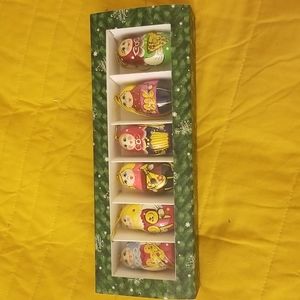 Russian Matryoshka Ornaments set of 6